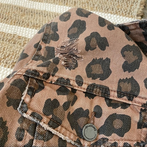 CHEETAH DENIM JACKET BACHELORETTE WIFE OF THE PARTY - Picture 5 of 9